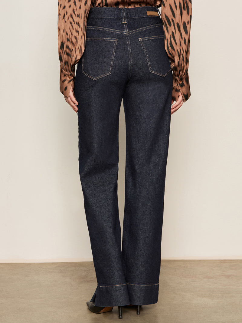 Ekara Slim Wide Jean Indigo Dark Rinse Wash alt 3
