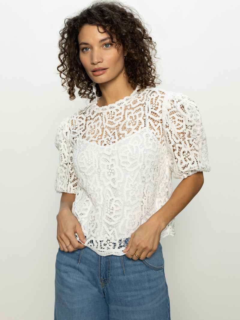 Cherished Lace Tee White alt 3