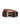 The Rowan Belt Chicory by Sanctuary Clothing is a dark brown suede leather belt with a shiny silver buckle, neatly rolled and displayed on a white background.
