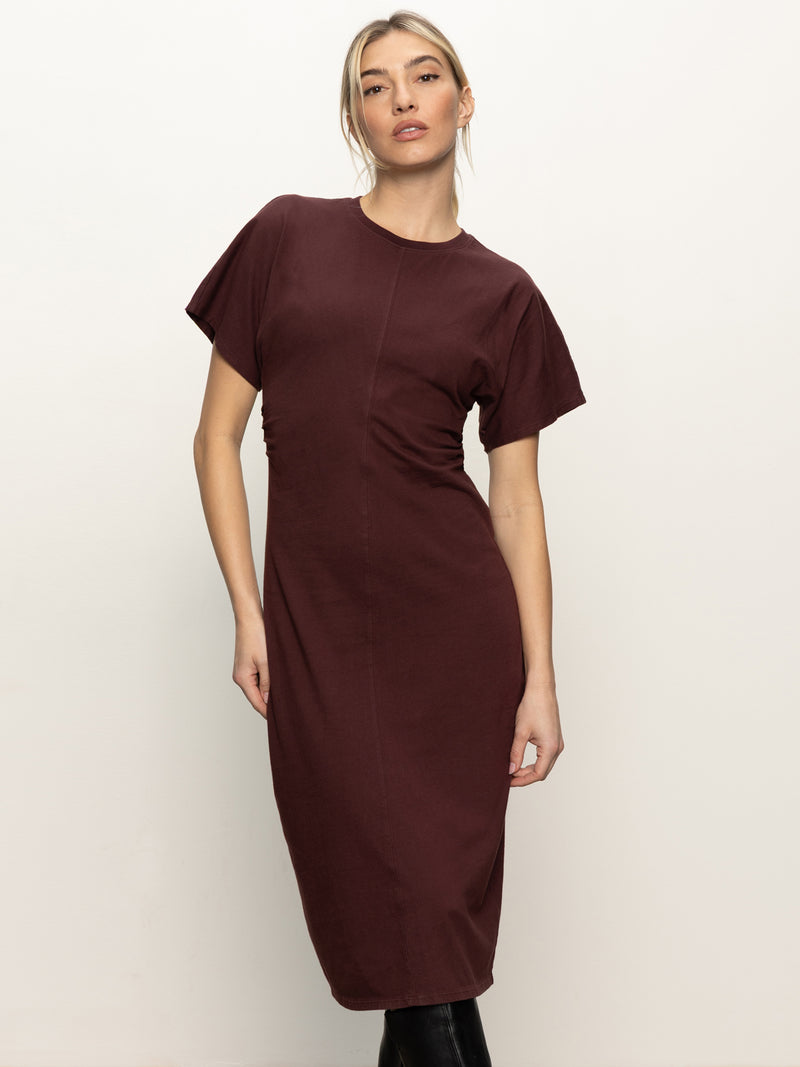 Cinched Waist T-Shirt Dress Chicory