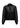 The Sanctuary Clothing shane organza bomber black features sheer upper panels, solid black lower panels, a front zipper, and ribbed cuffs, collar, and waistband. Shown against a plain white background.