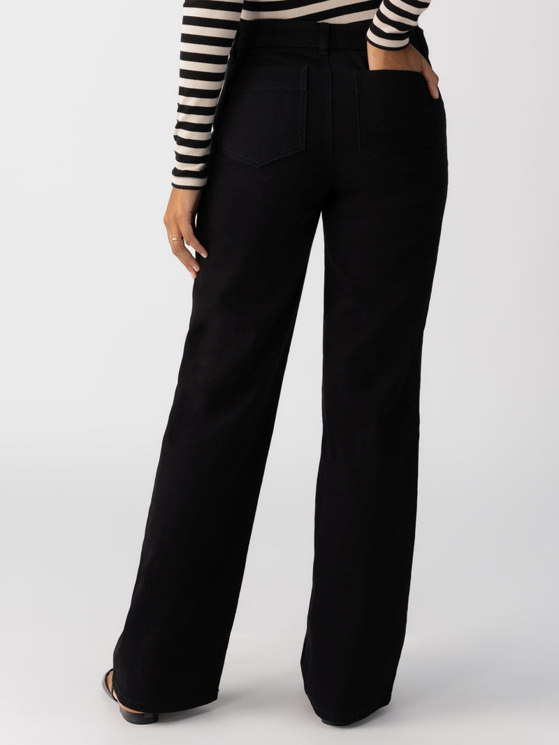 Marine Full Length Standard Rise Jeans Black alt 1
