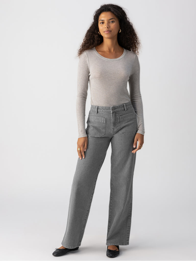 Marine Full Length Standard Rise Jeans Asphalt alt 3