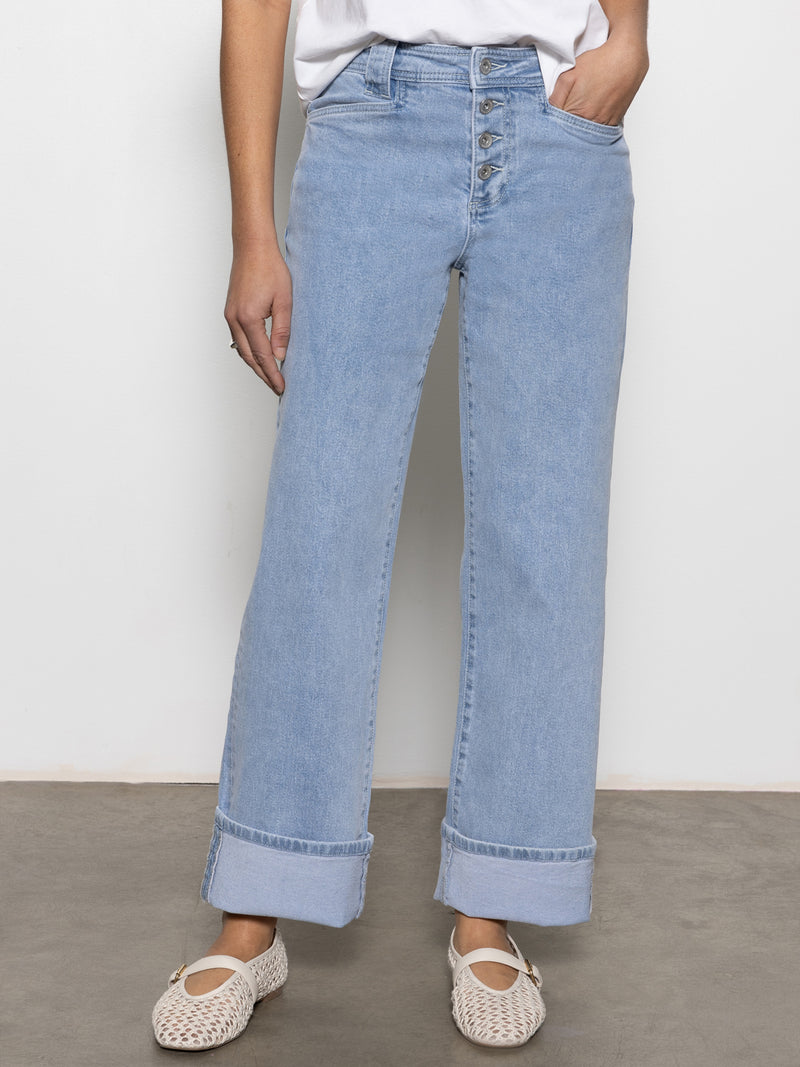 Luna Cuffed Standard Rise Jeans Blue Moonlight alt 2
