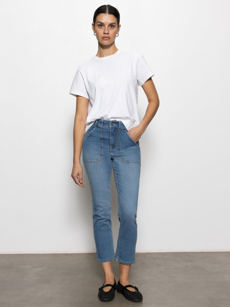 Sculpted Hayden Standard Rise Straight Crop Pants Best In Show alt 4