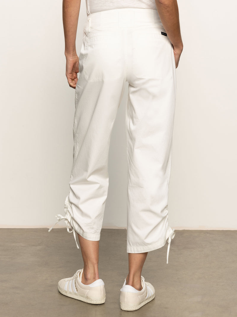 Utility High Rise Capri Pant Bleached White alt 1