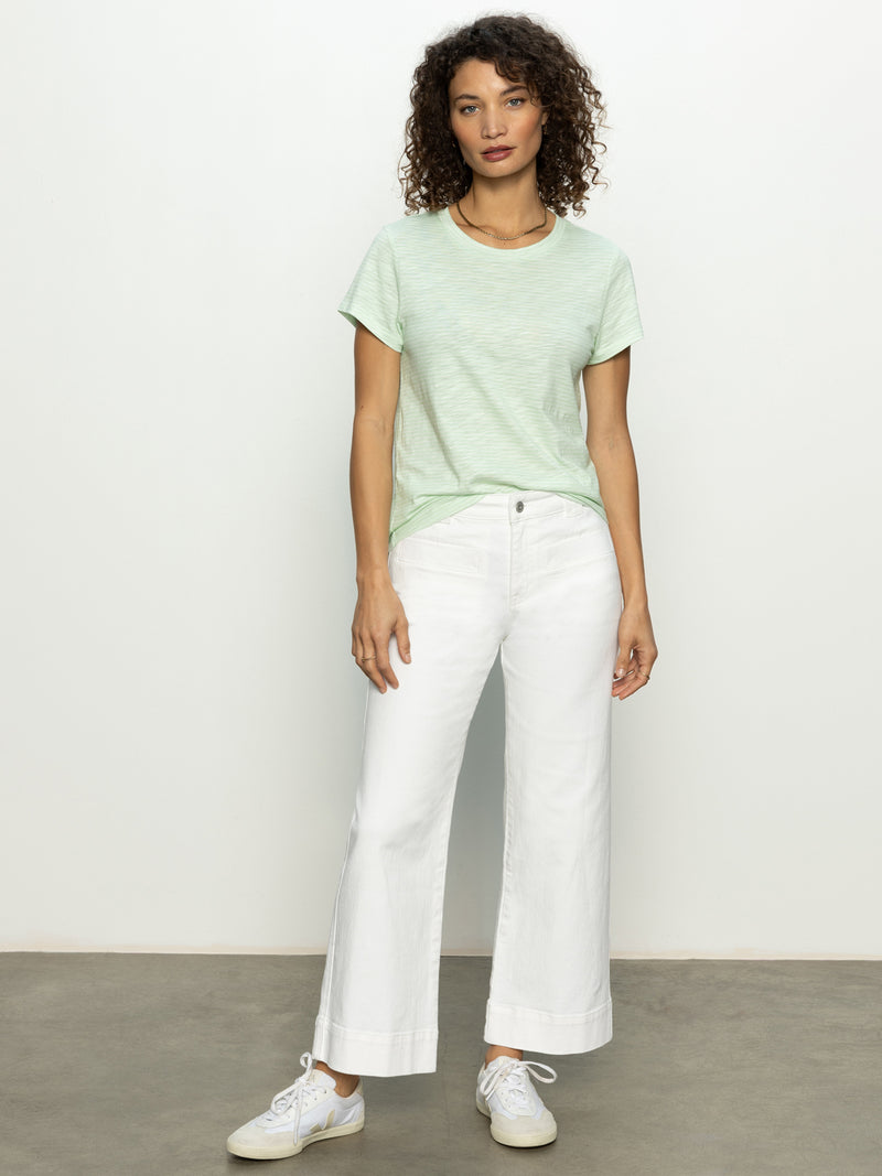 Voyage Standard High Rise Crop Pant Bleached White alt 5