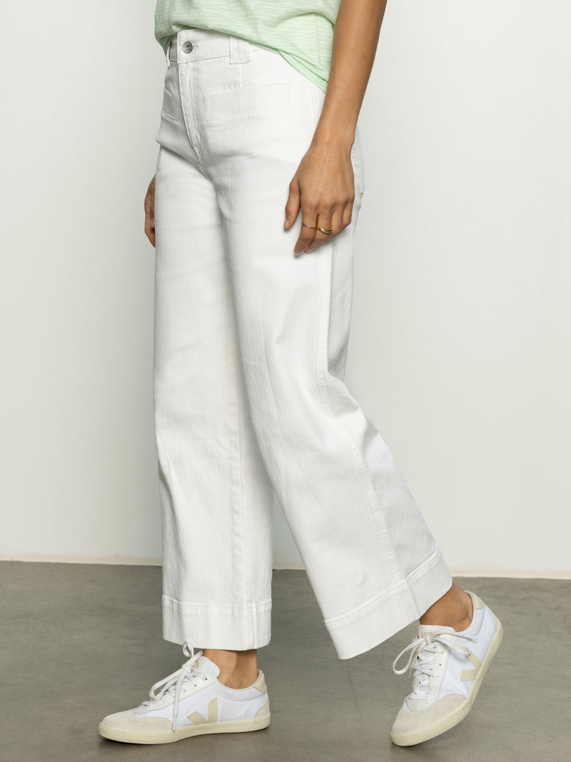 Voyage Standard High Rise Crop Pant Bleached White alt 2