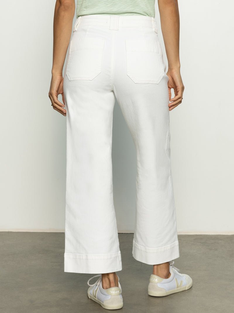 Voyage Standard High Rise Crop Pant Bleached White alt 1
