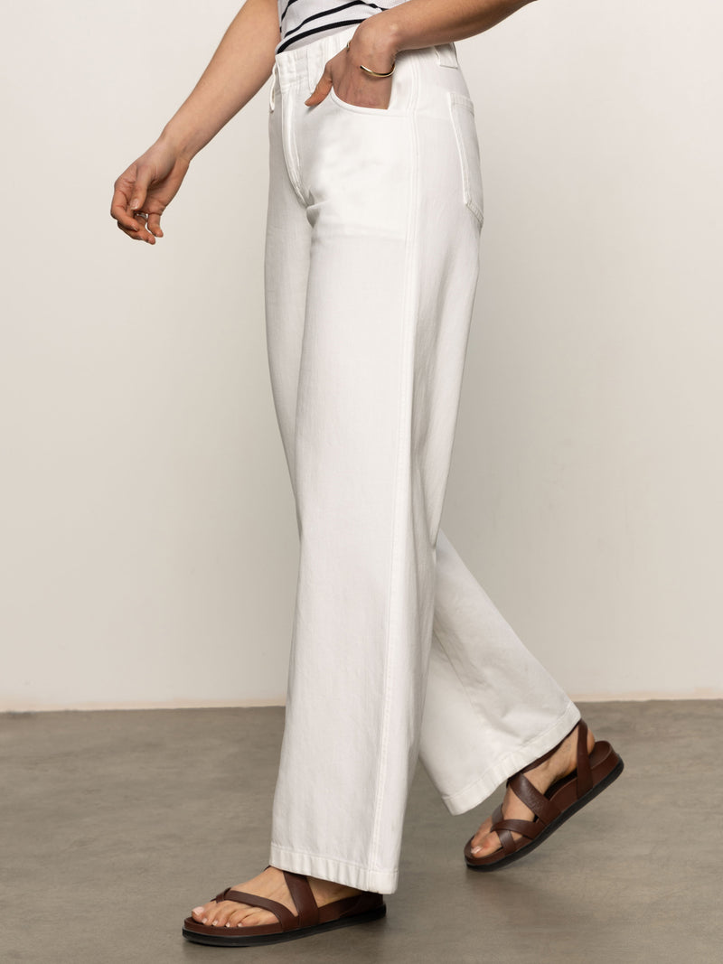 Arden Wide Leg Jeans Brilliant White alt 3