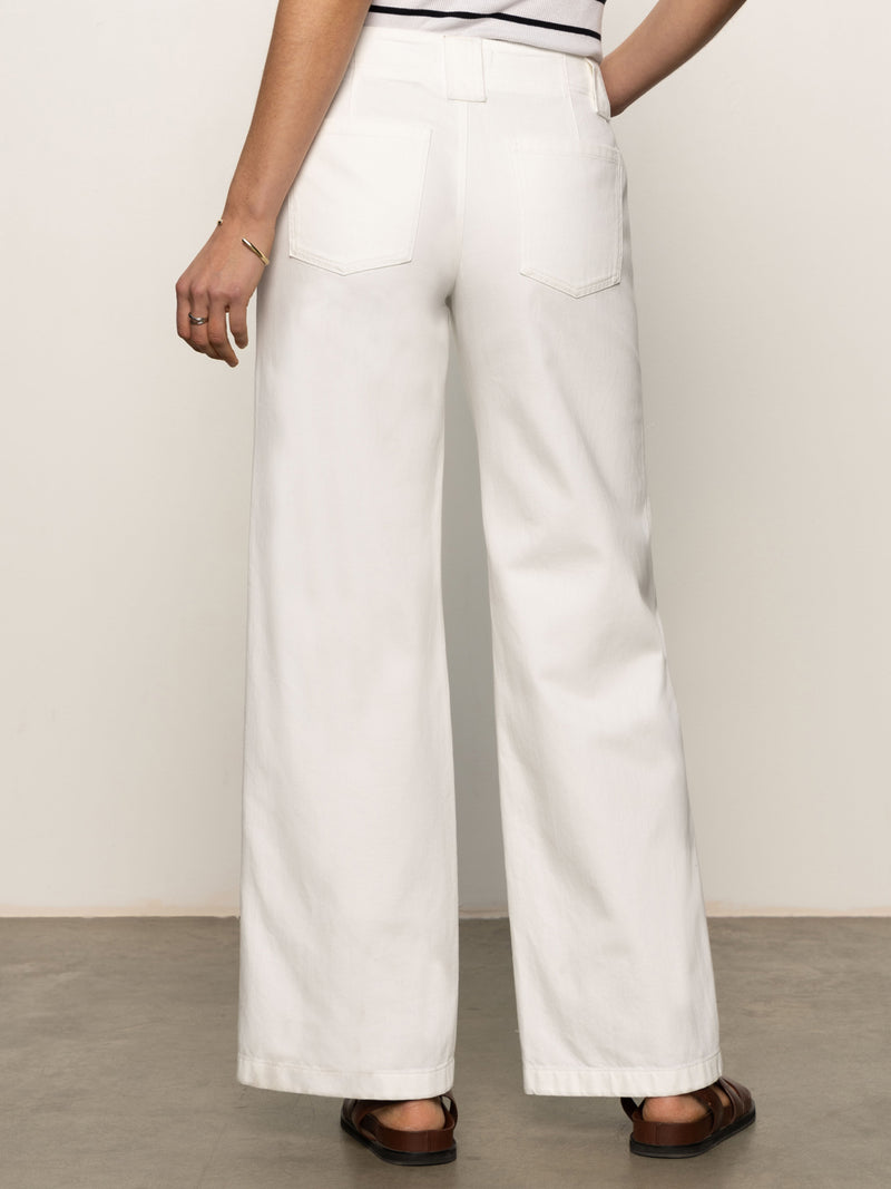 Arden Wide Leg Jeans Brilliant White alt 1