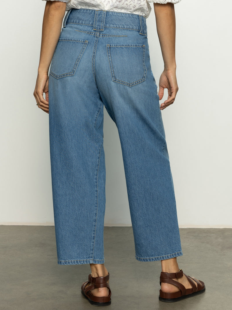 Side Car Semi High Rise Barrel Jeans Line Dance alt 1