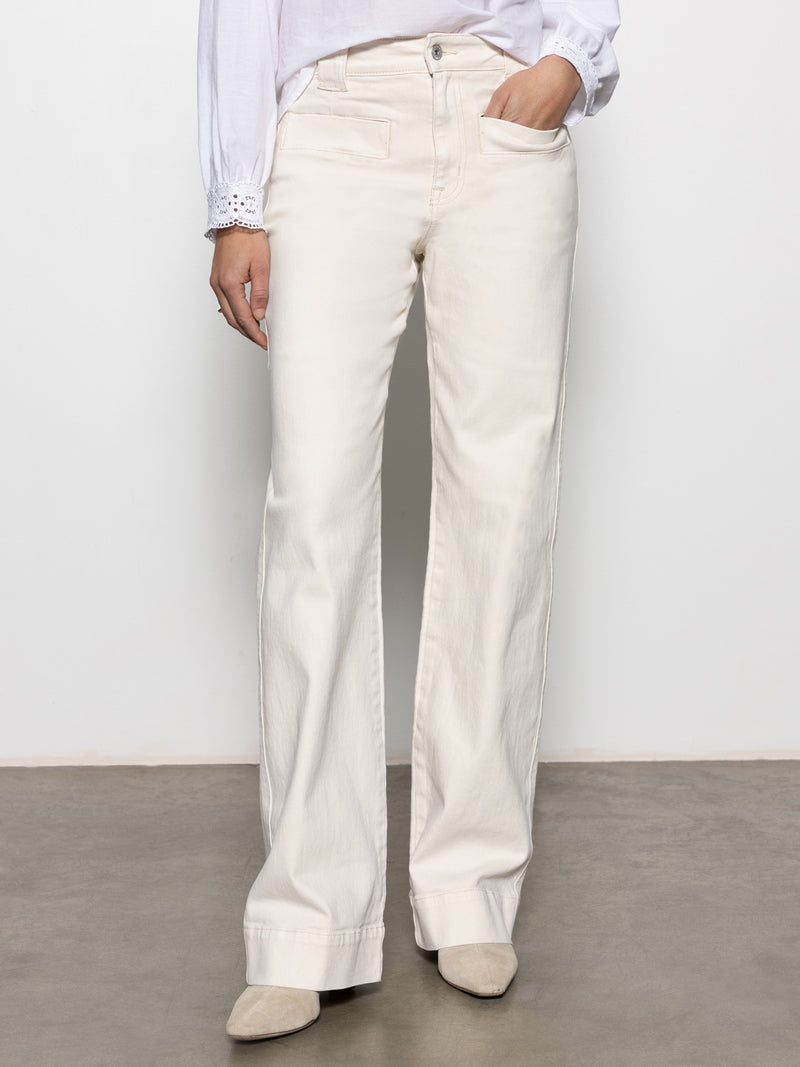 Voyage Standard Rise Full Length Pant Light Oat