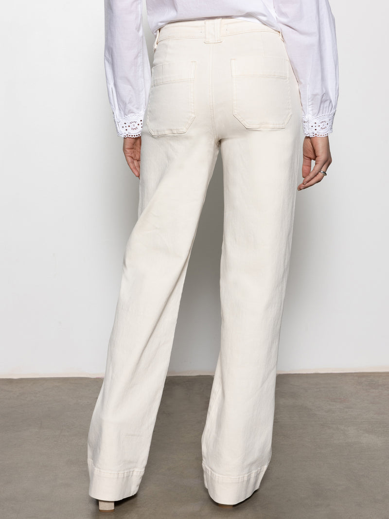 Voyage Standard Rise Full Length Pant Light Oat alt 1
