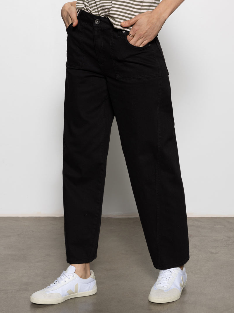 District Column Standard Rise Ankle Jean Black alt 2