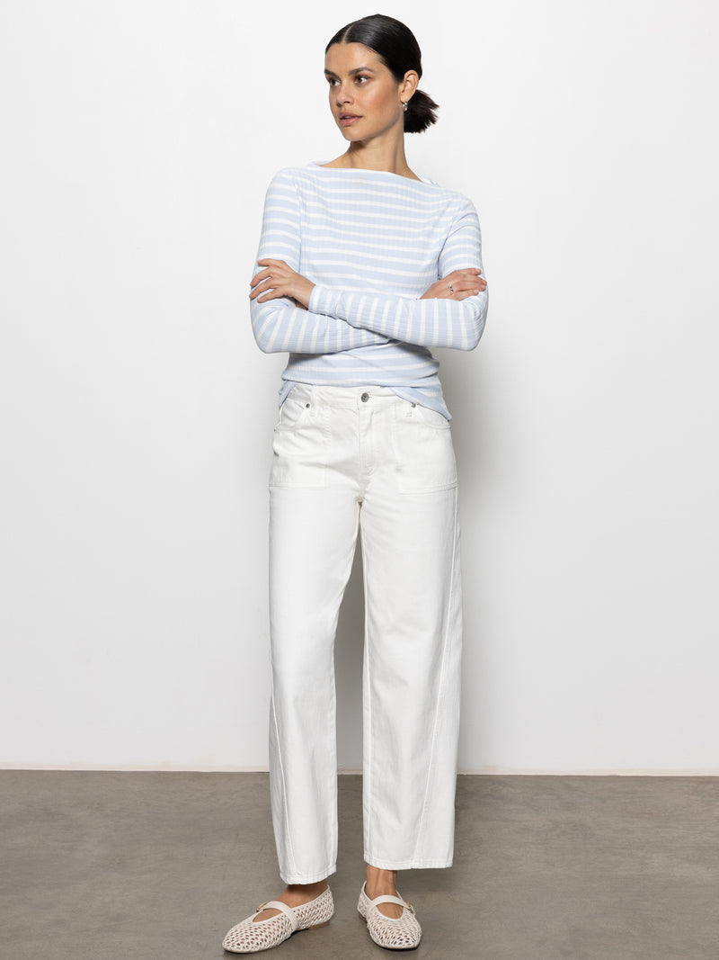 District Column Standard Rise Ankle Jean Bleached White alt 4