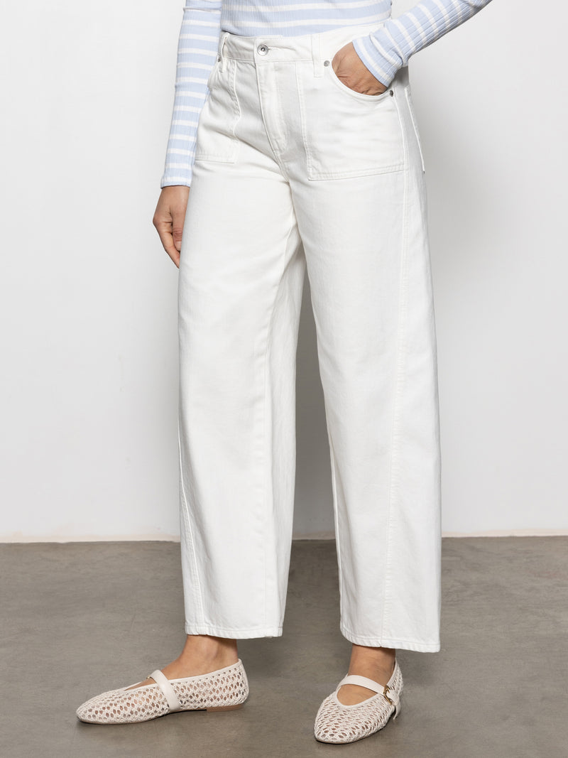 District Column Standard Rise Ankle Jean Bleached White alt 2