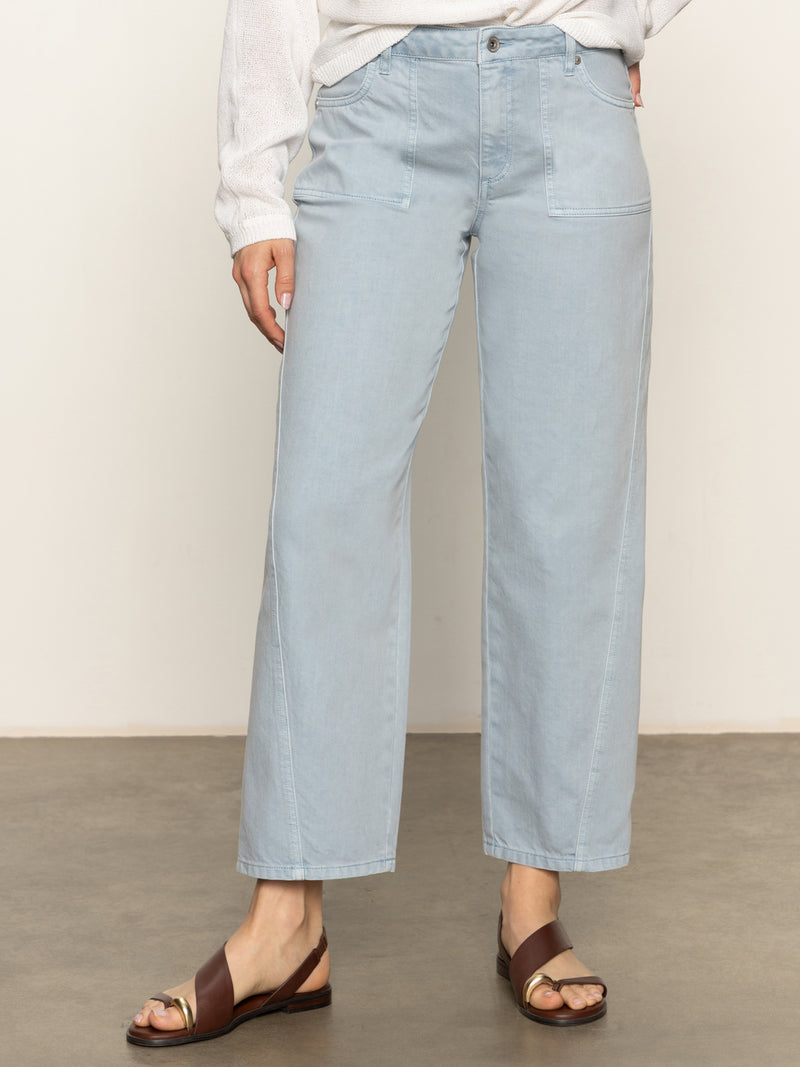 District Column Standard Rise Ankle Jeans Blue Mirage