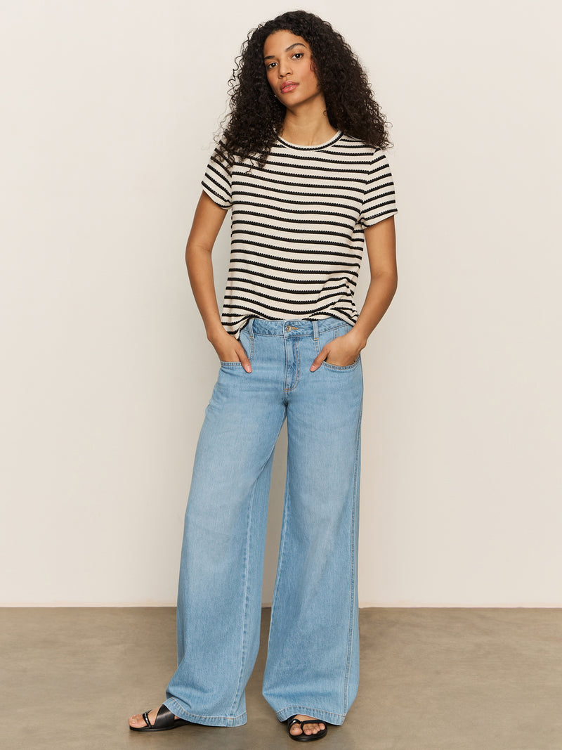 Highland Wide Leg Standard Rise Jeans Sail Away alt 3