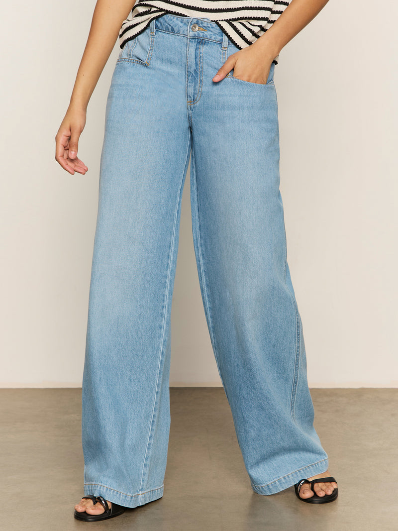 Highland Wide Leg Standard Rise Jeans Sail Away