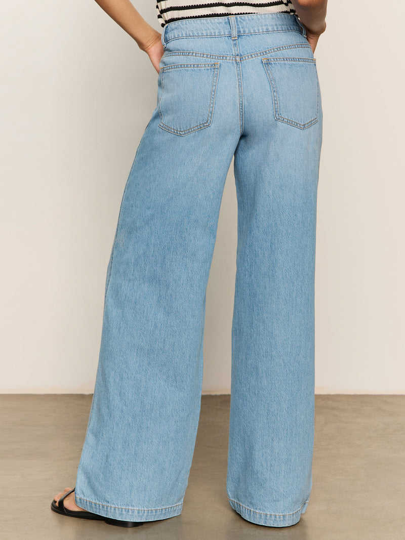 Highland Wide Leg Standard Rise Jeans Sail Away alt 1