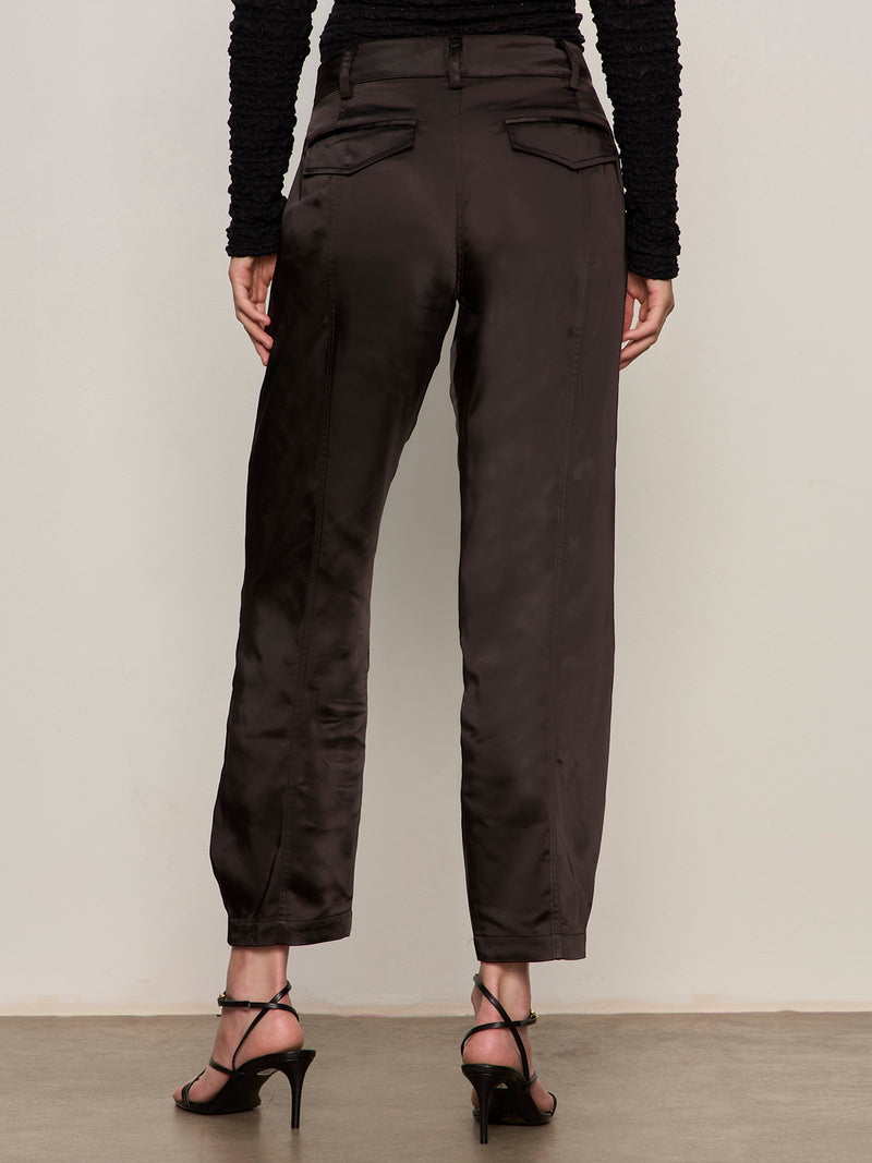 Sahara Satin Tapered Pant Black alt 2