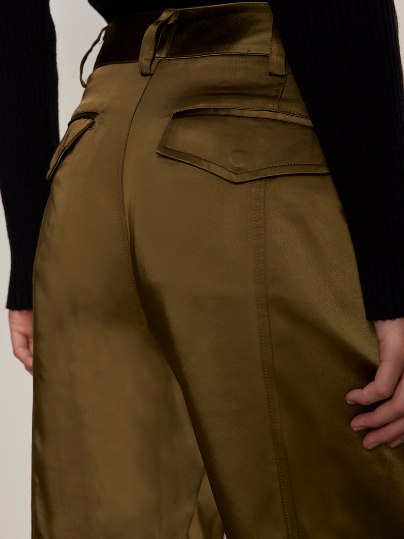 Sahara Satin Tapered Pant Dirty Martini alt 5