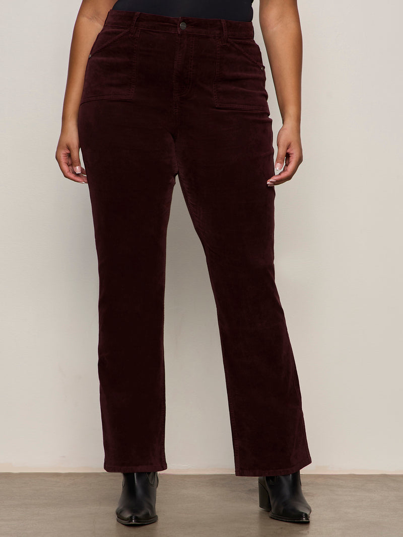 Velveteen Brook Bootcut Pant Dark Crimson Extended Sizing