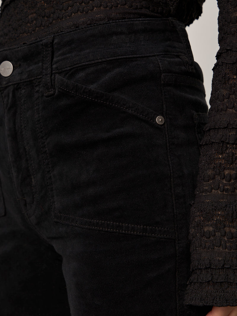 Velveteen Brook Bootcut Pant Black alt 4