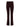 The Sanctuary Clothing velveteen brook bootcut pant in dark crimson for petites features a high waist, button closure, front pockets, and slightly flared legs, shown against a white background.
