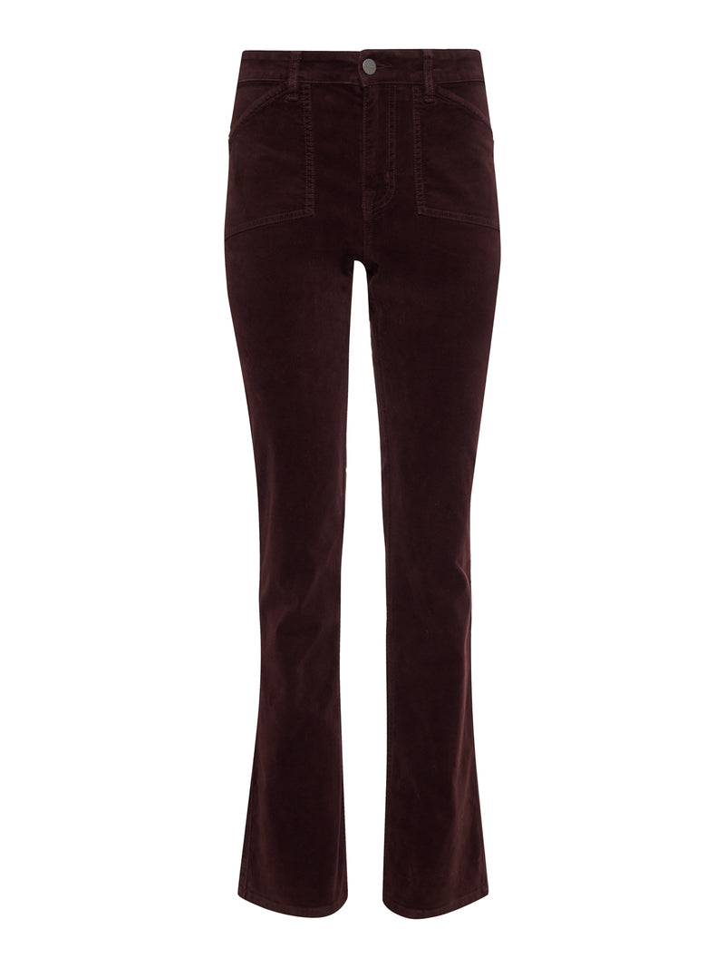 Velveteen Brook Bootcut Pant Dark Crimson Petite Sizing alt 5