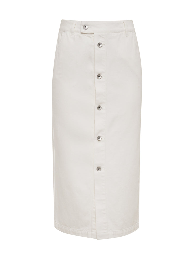 Carrier Denim Skirt Bleached White alt 6