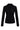 The Sanctuary Clothing dreamgirl lace button-up in black features long sleeves, a pointed collar, and a subtle lacy texture, shown against a white background.