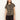 A woman with long brown hair wears the Sanctuary Clothing double knit perfect tee in winter leopard and dark pants, standing against an off-white background. She looks to the side with a neutral expression.