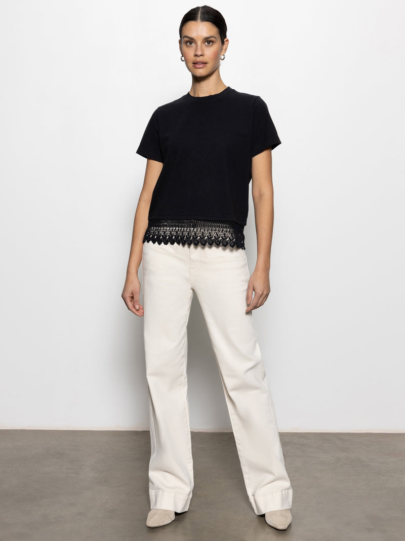 Lace Remix Perfect Tee Black alt 5