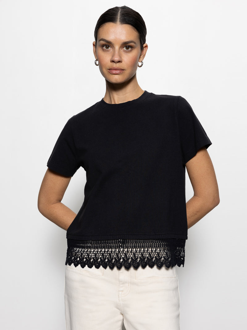 Lace Remix Perfect Tee Black alt 1