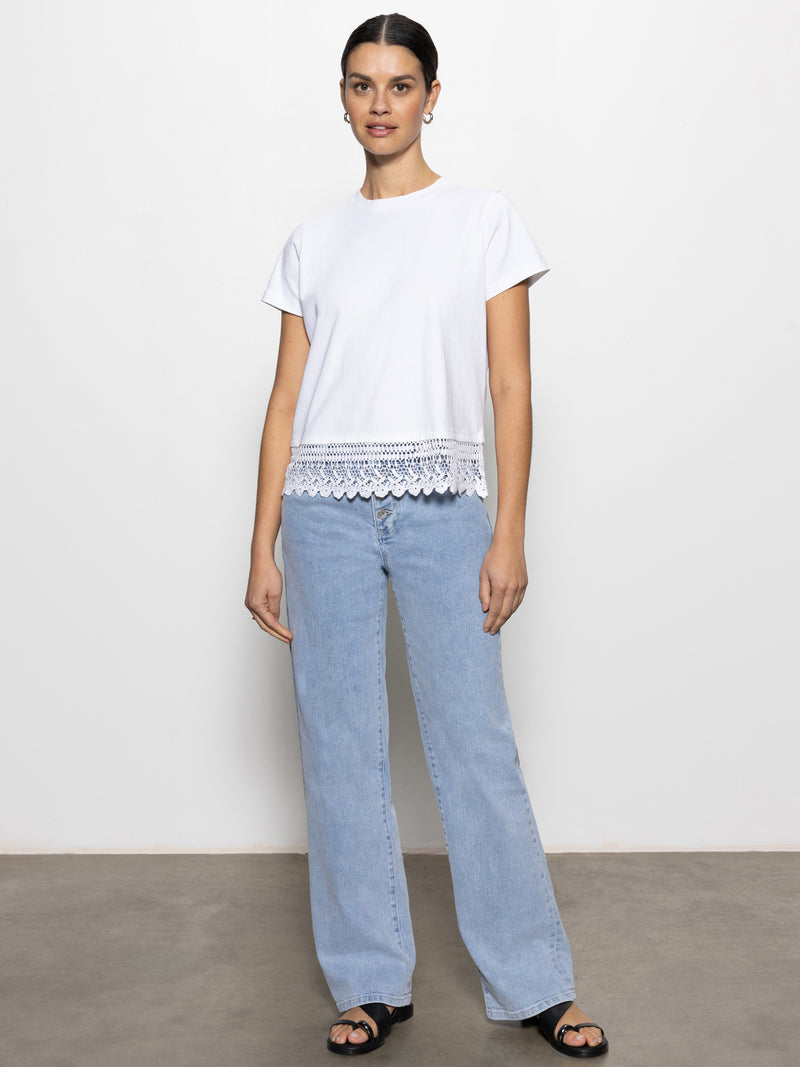 Lace Remix Perfect Tee White alt 5