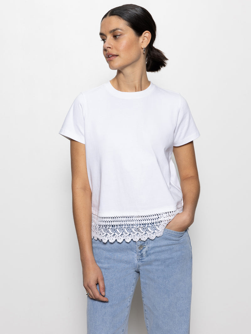 Lace Remix Perfect Tee White alt 2
