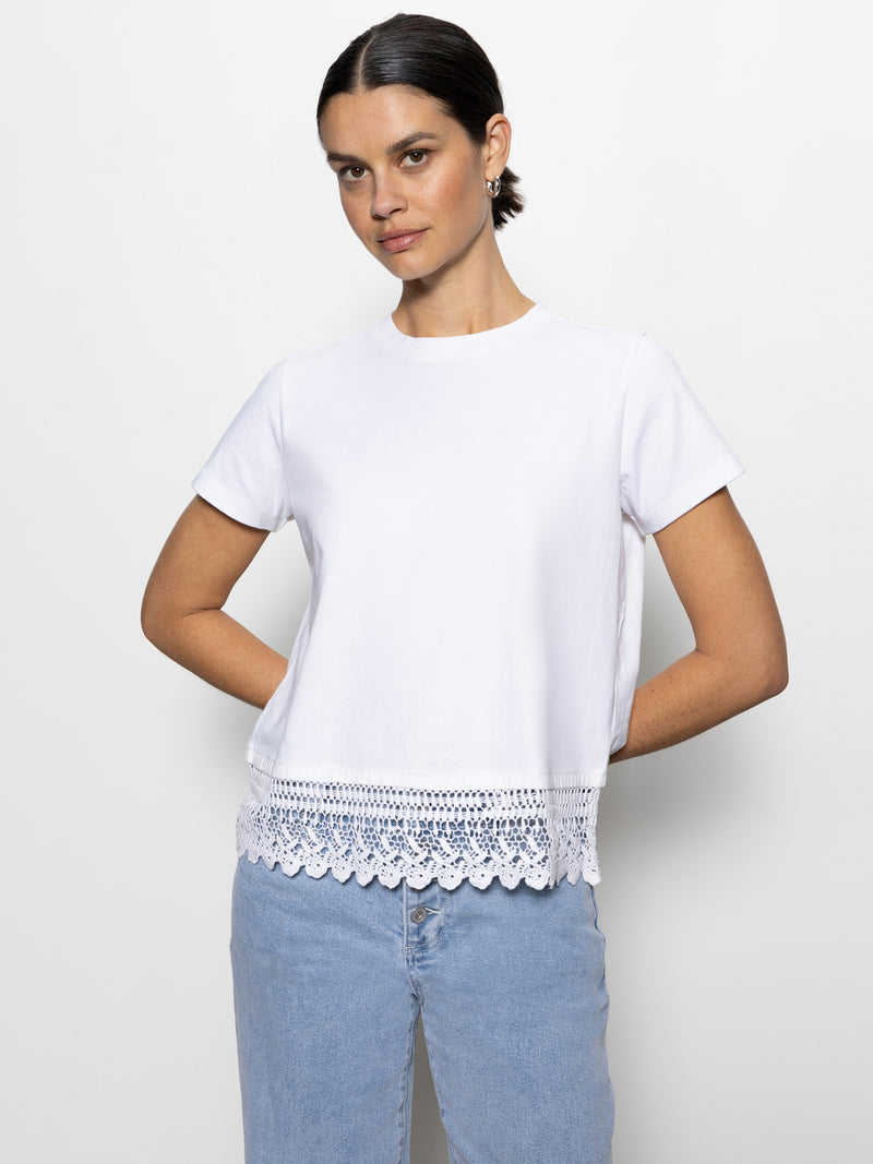 Lace Remix Perfect Tee White alt 4