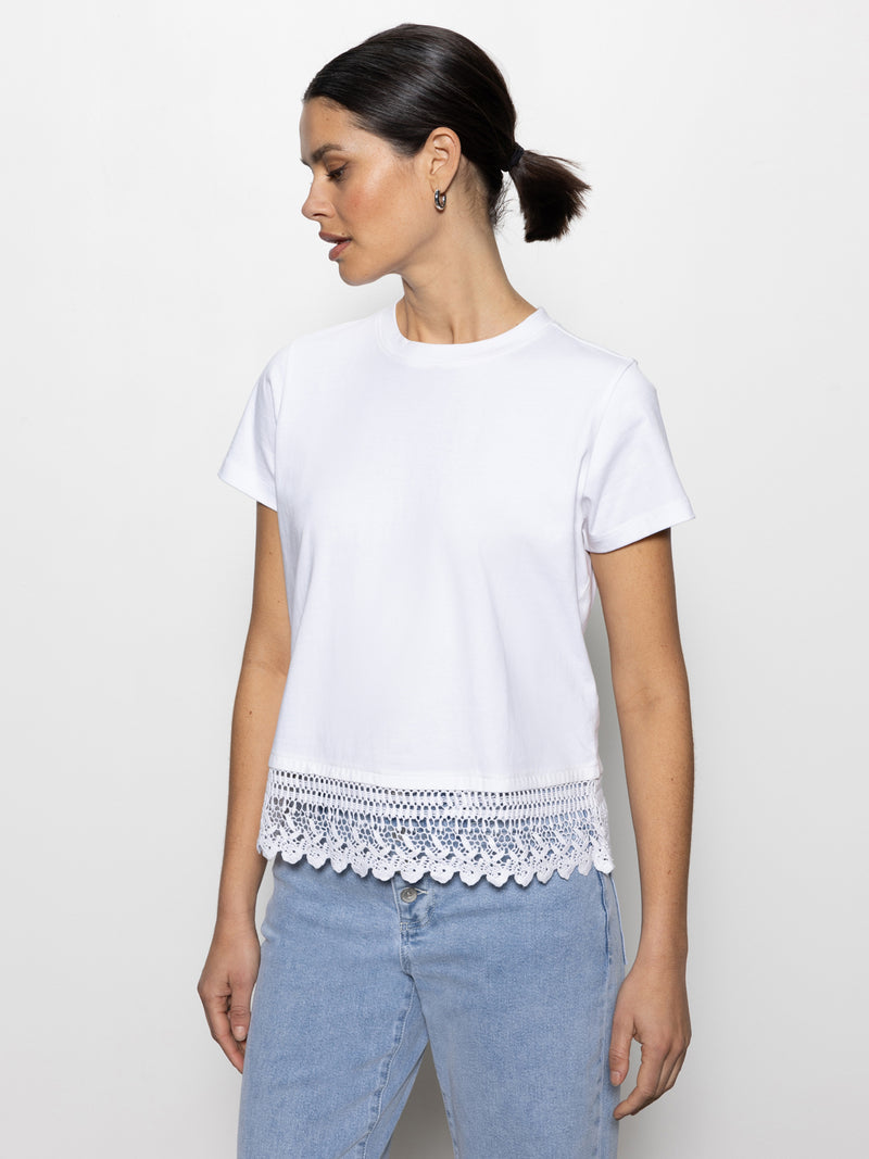 Lace Remix Perfect Tee White alt 3