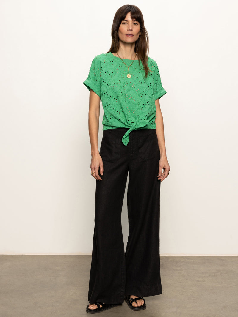 All Day Eyelet Tee Palm alt 4
