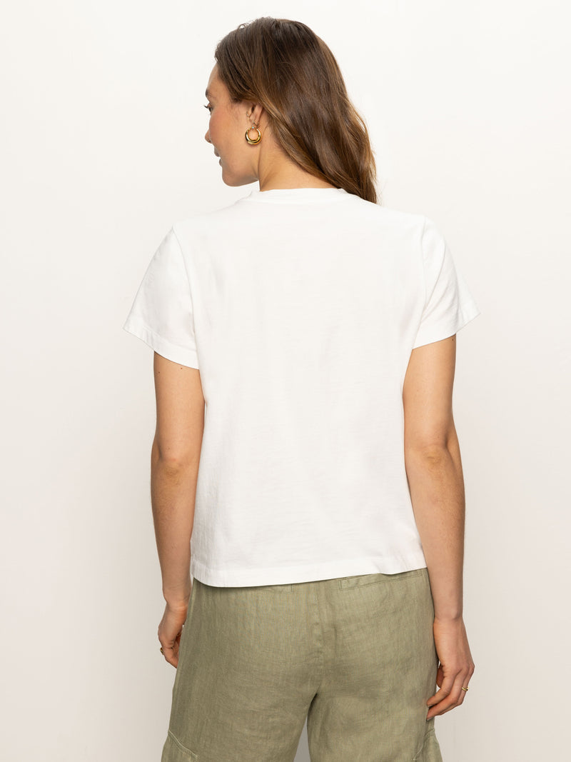 Embroidered Perfect Tee White alt 2