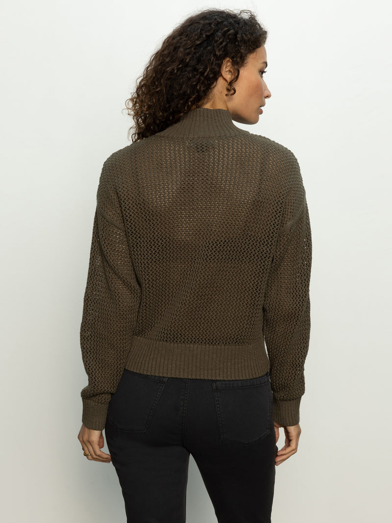 Open Knit Half-Zip Sweater Kalamata alt 3