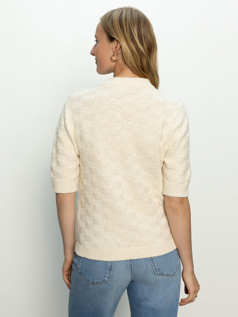 Textured Knitted Jacket Eco Natural alt 2