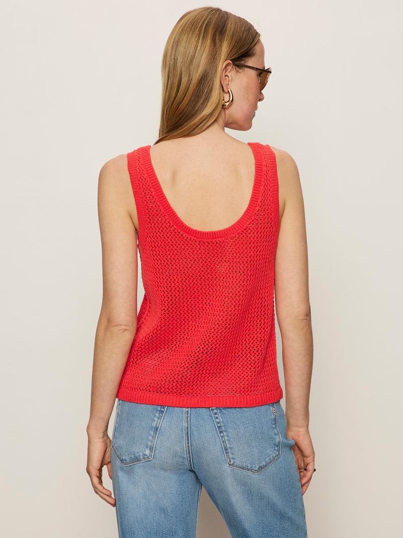 Mesh Stitch Shell Sweater Cayenne alt 1