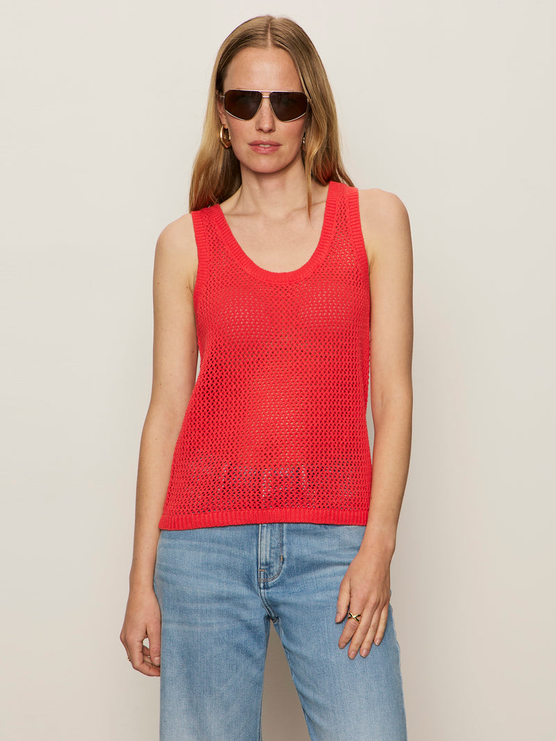 Mesh Stitch Shell Sweater Cayenne alt 3