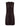The "long openwork vest mesa" by Sanctuary Clothing is a sleeveless, dark brown crochet-knit vest with a round neckline and front button closure, shown against a white background.