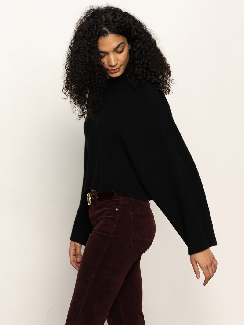 Forever Wool Cashmere Popover Black alt 2