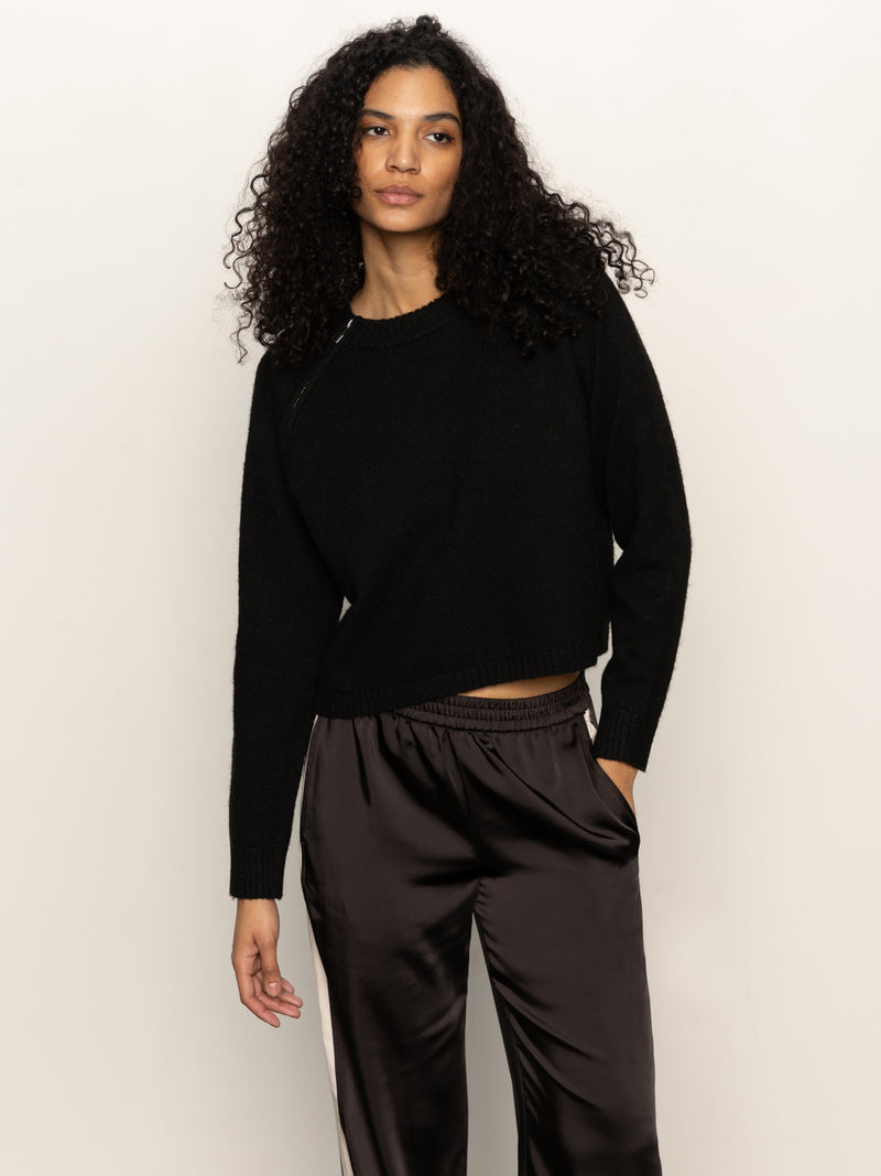 Zip It Sweater Black alt 1