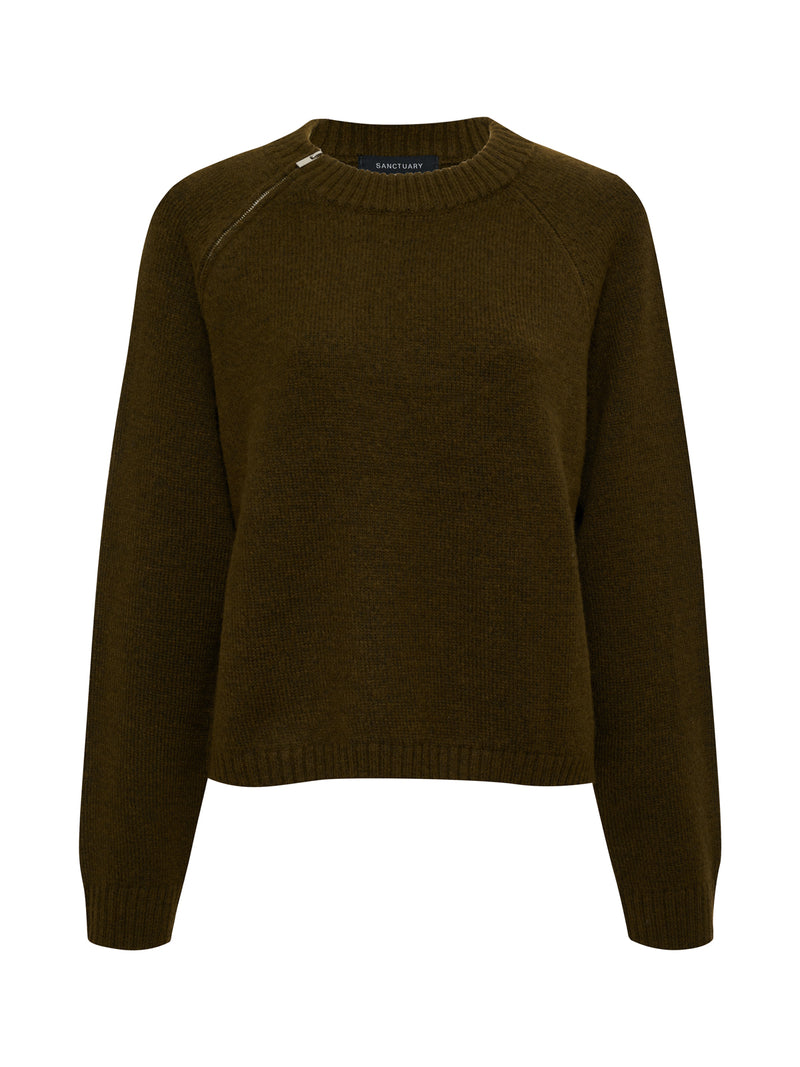 Zip It Sweater Dirty Martini alt 6